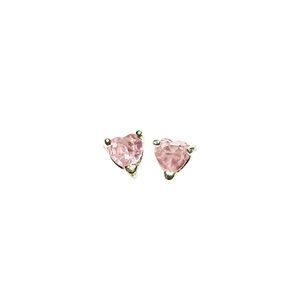 Pink Heart Stud Earrings